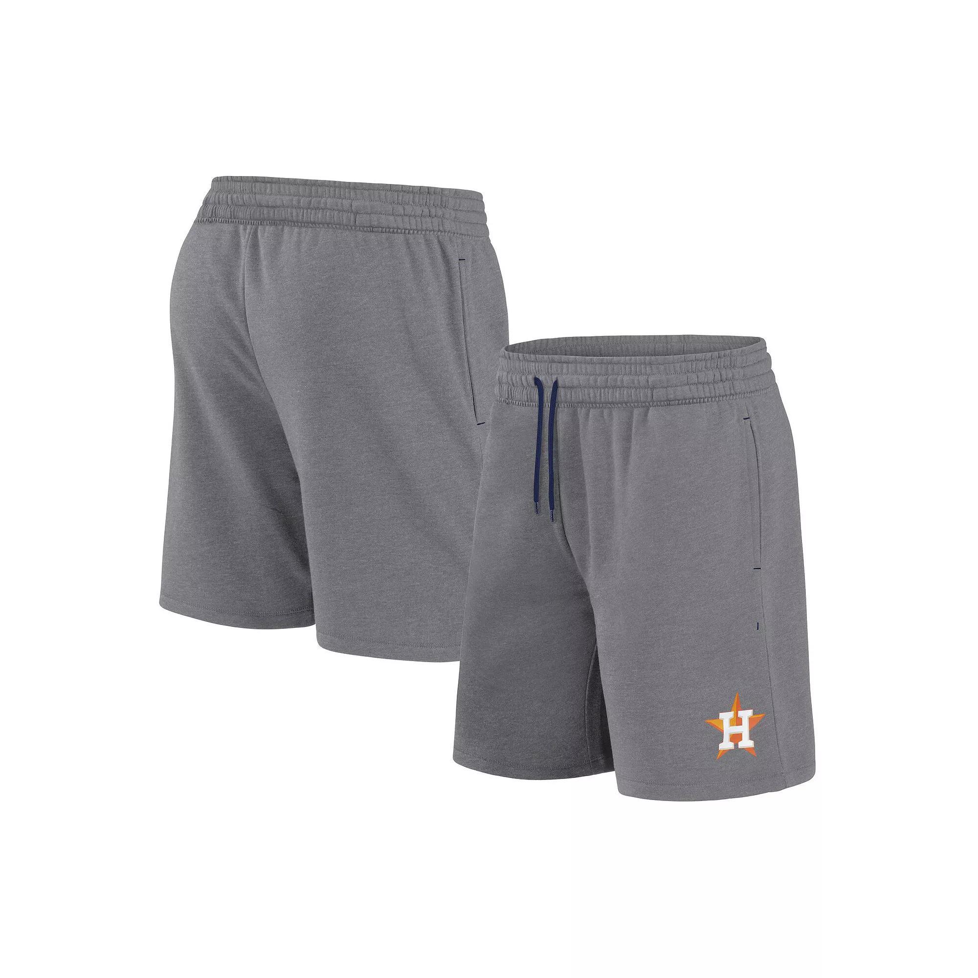 Men's Fanatics  Heather Gray Houston Astros Logo Shorts, Size: Large, Grey Product Image