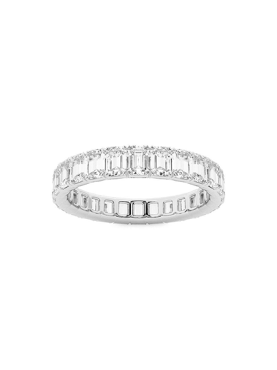 Womens Platinum & Emerald-Cut Lab-Grown Diamond Eternity Band/2.00-5.00 TCW Product Image