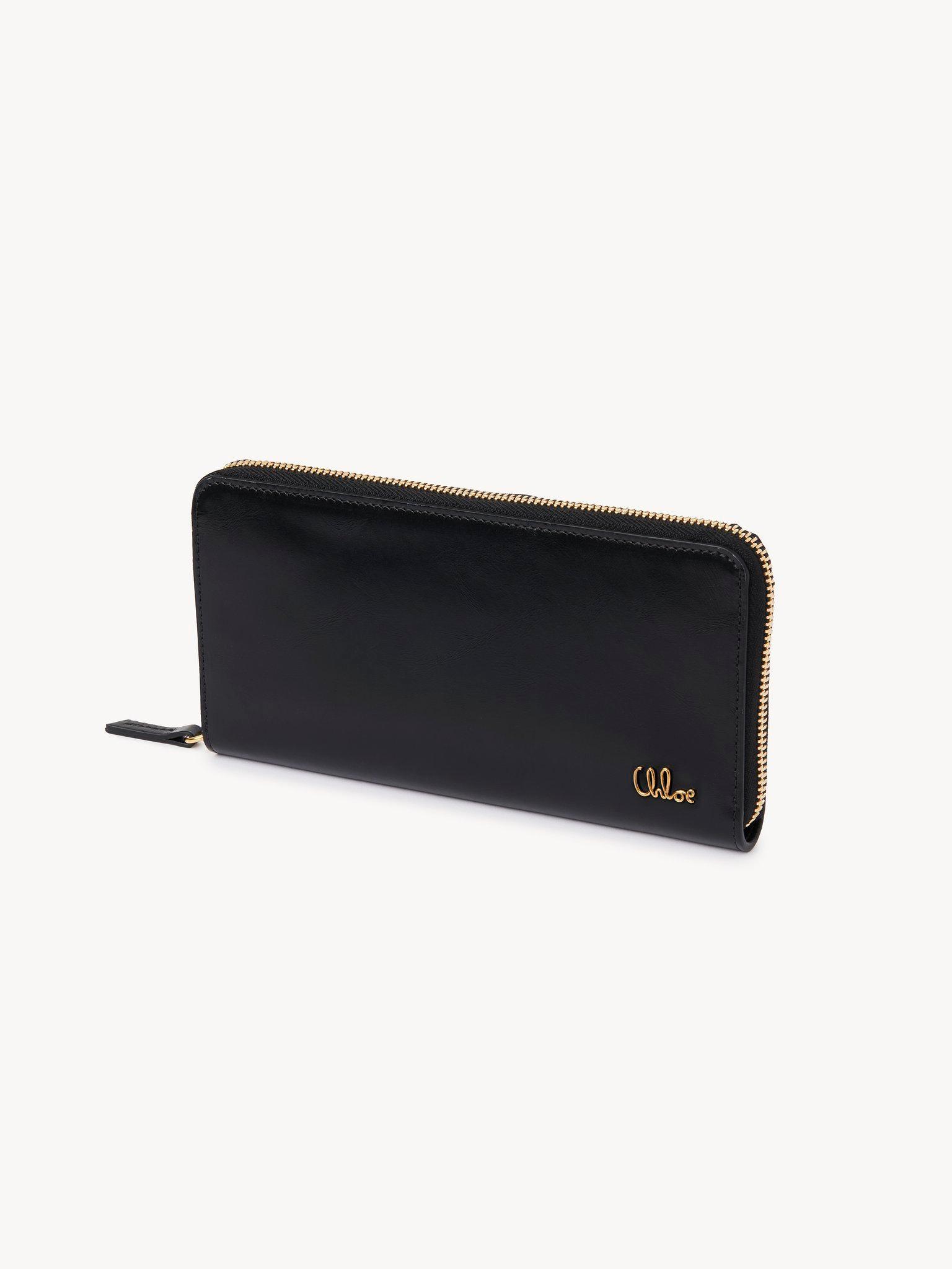 Chloé Iconic zipped long wallet in shiny leather Product Image