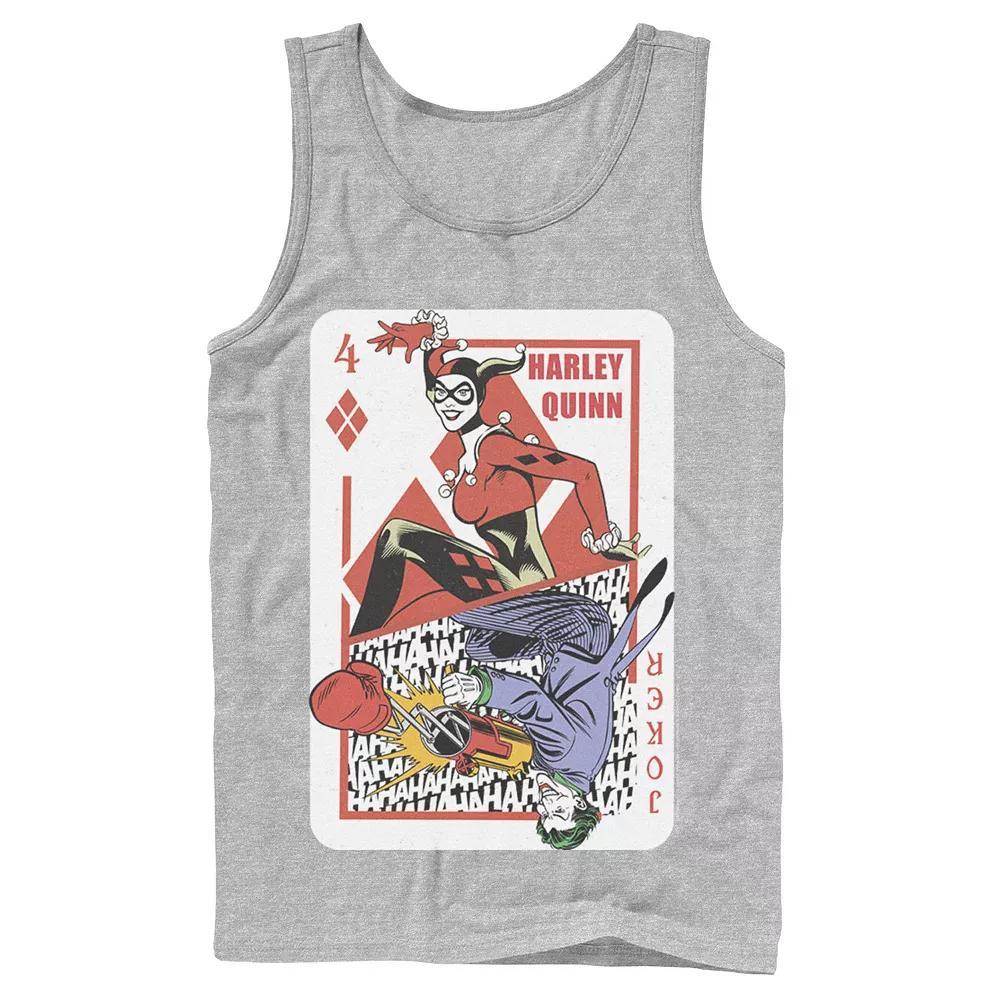 Mens DC Comics Harley Quinn Joker Playing Card Tank Top, Men's,  Product Image