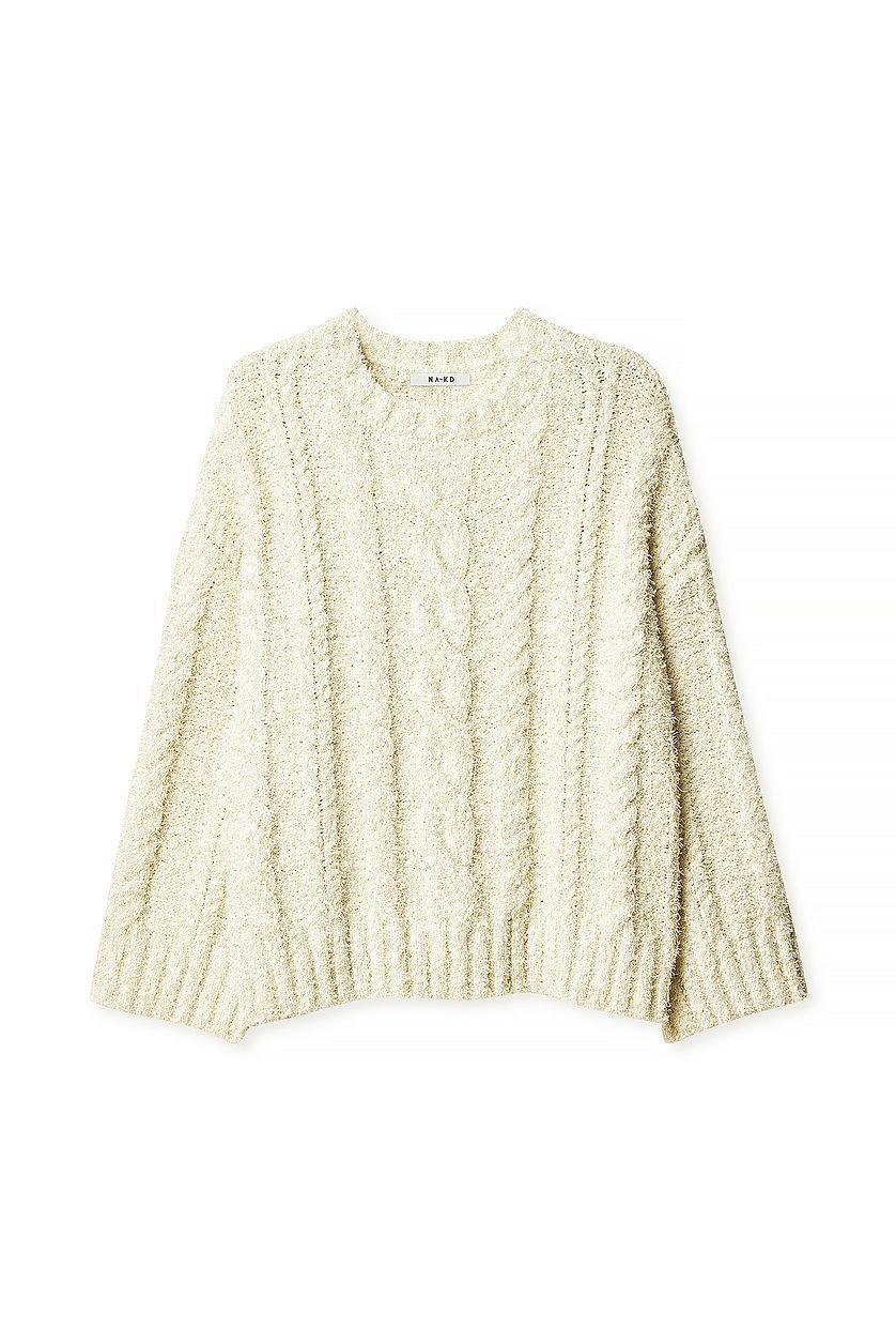 Knitted Oversized Cable Sweater Product Image