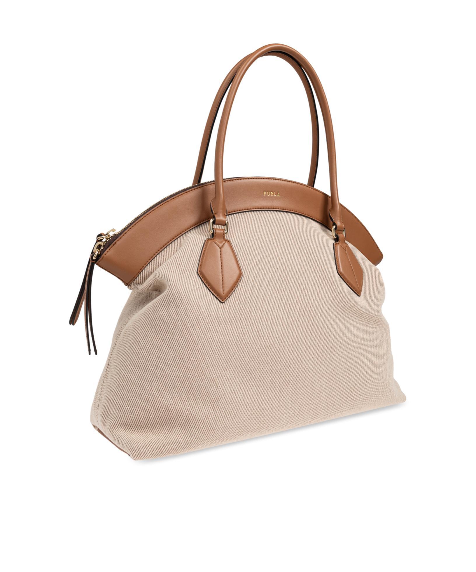 FURLA Zippered Shoulder Bag In Nude Product Image