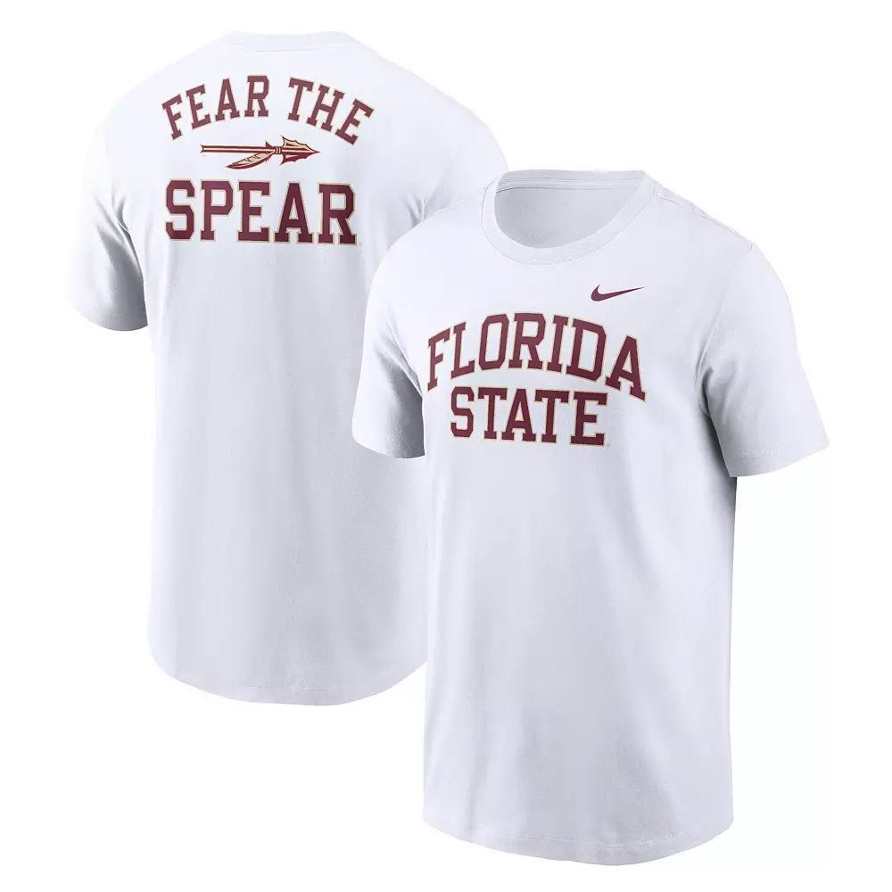 Men's Nike White Florida State Seminoles Blitz 2-Hit T-Shirt, Size: Medium Product Image