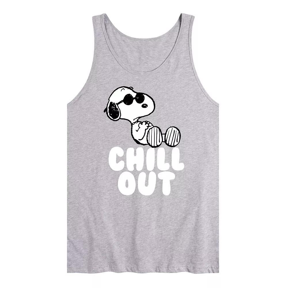 Men's Peanuts Snoopy Chill Out Graphic Tank Top,  Product Image