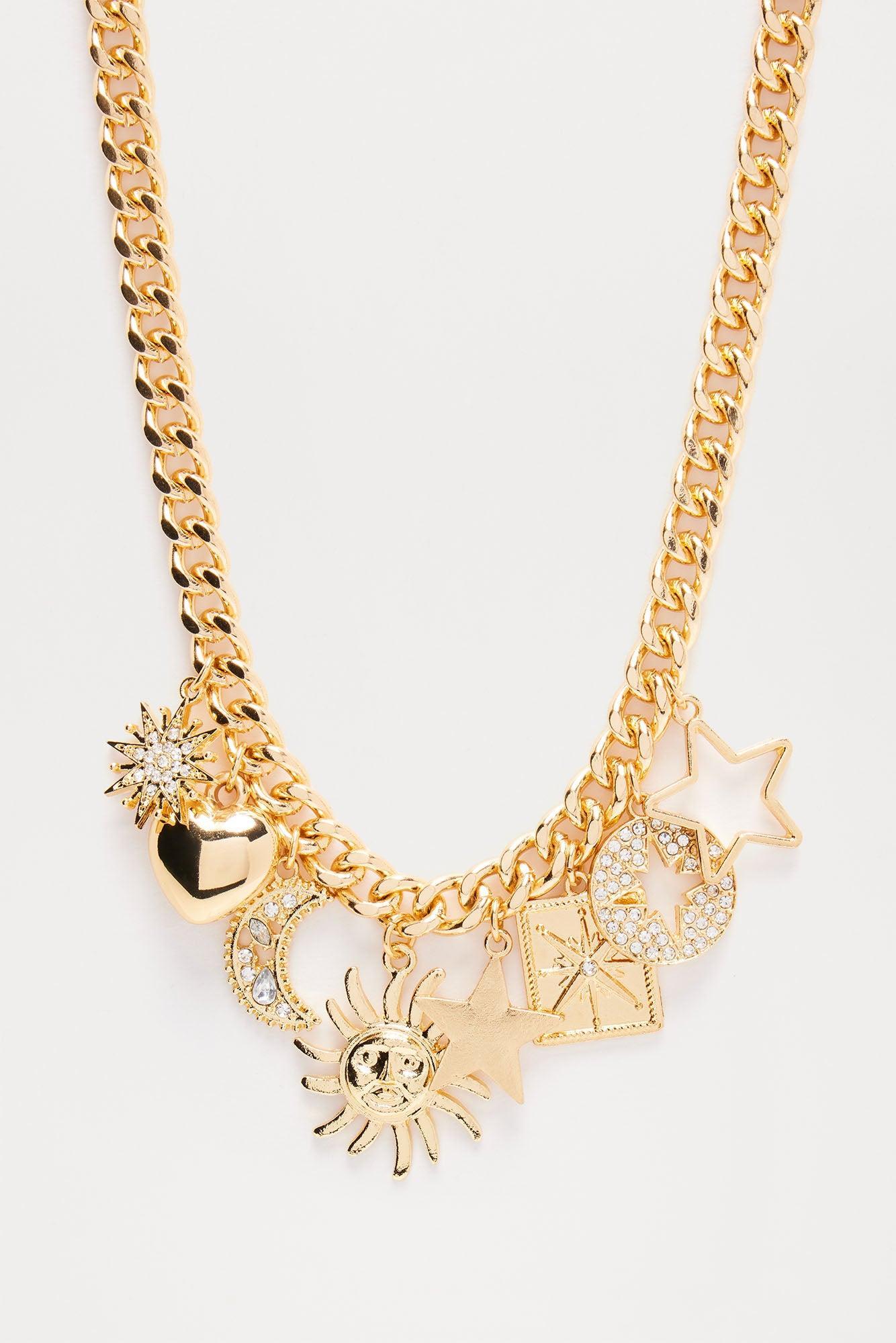 Star Dust Charm Necklace - Gold Product Image