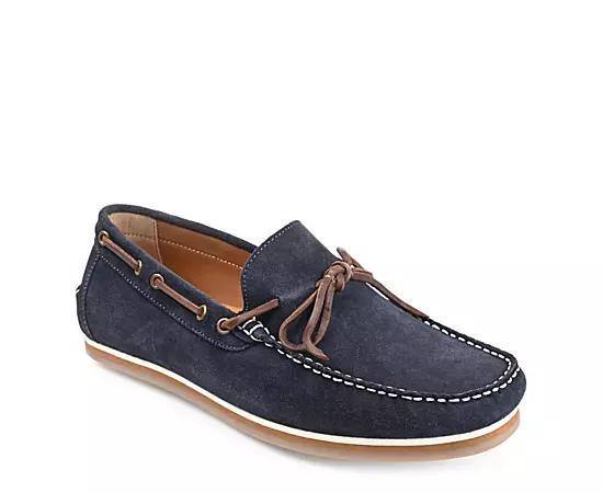 Thomas & Vine Sadler Mens Suede Moccasin Loafers Blue Product Image