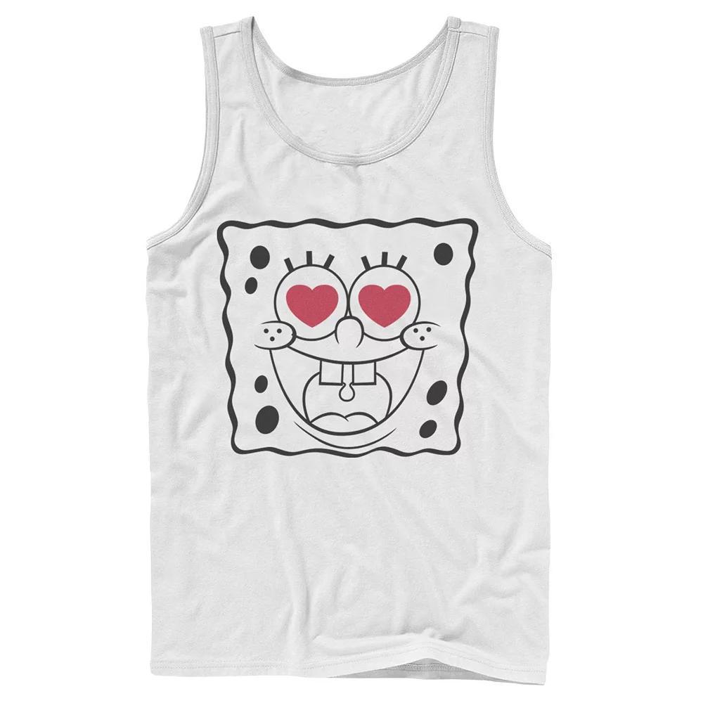 Men's Nickelodeon SpongeBob SquarePants Heart Eyes Line Art Tank Top,  Product Image