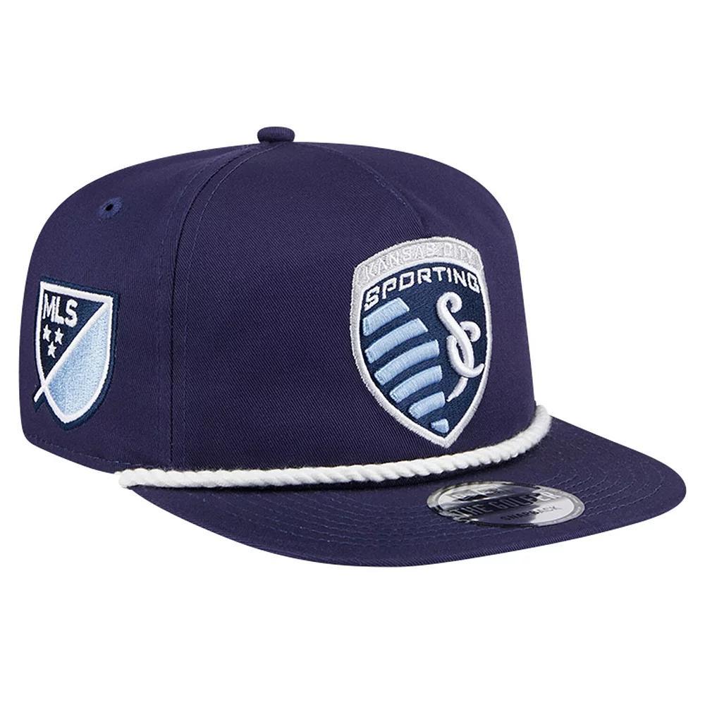 Men's New Era Navy Sporting Kansas City The Golfer Kickoff Collection Adjustable Hat, Blue Product Image