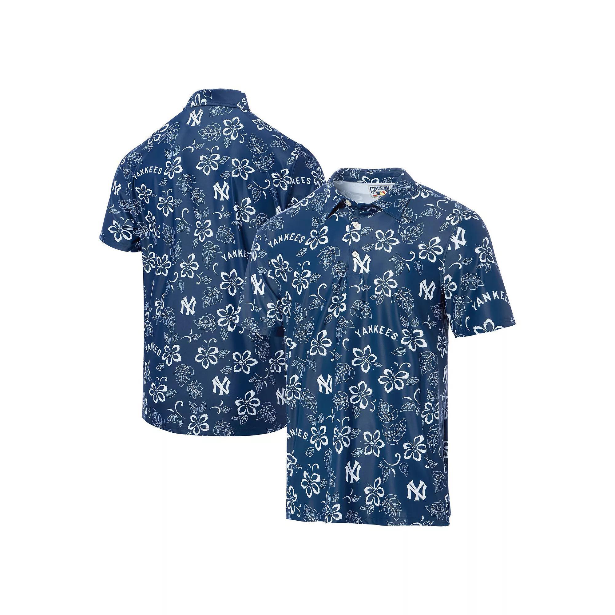 Men's Reyn Spooner Navy New York Yankees Cooperstown Collection Performance Polo,  Product Image