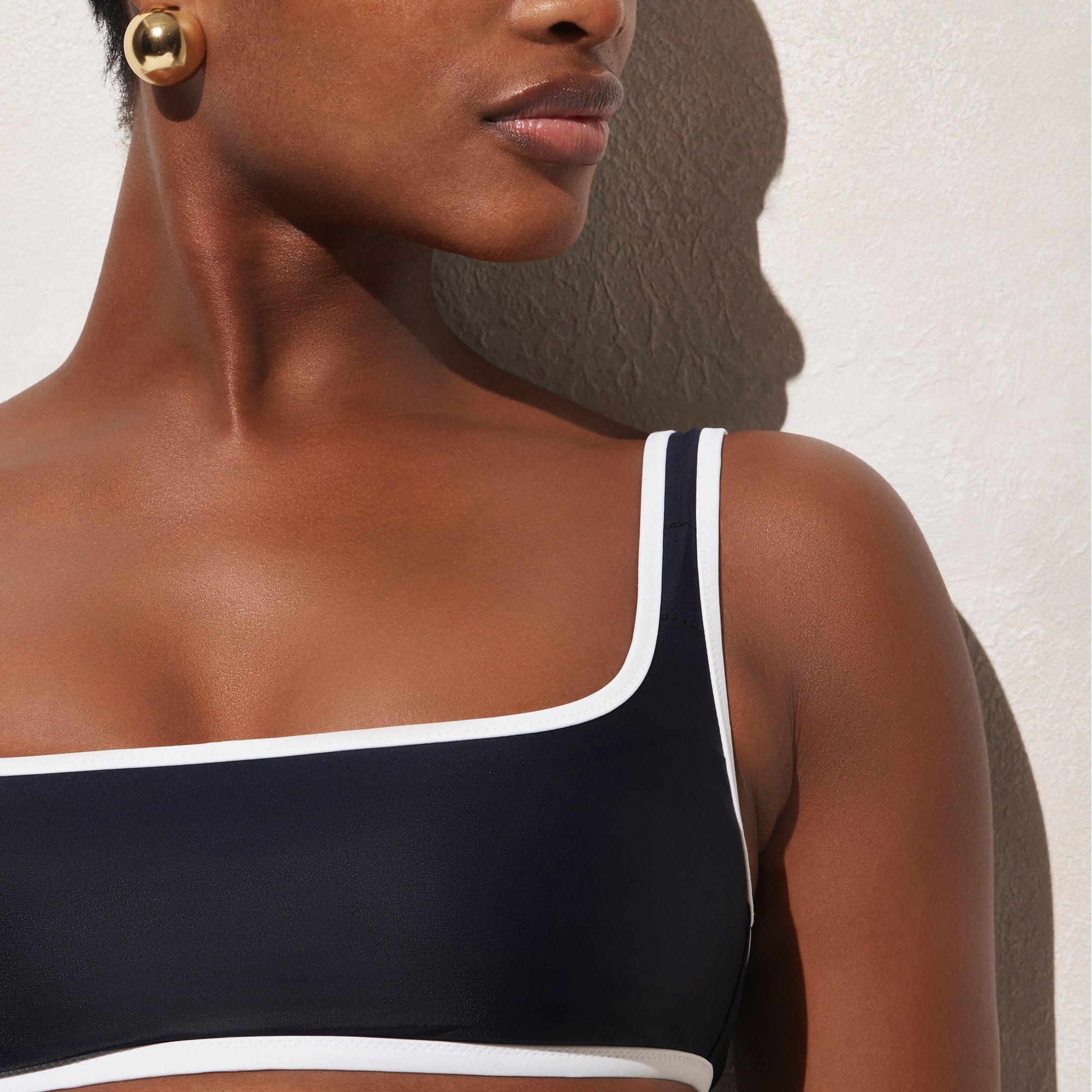 Squareneck bikini top with contrast trim Product Image