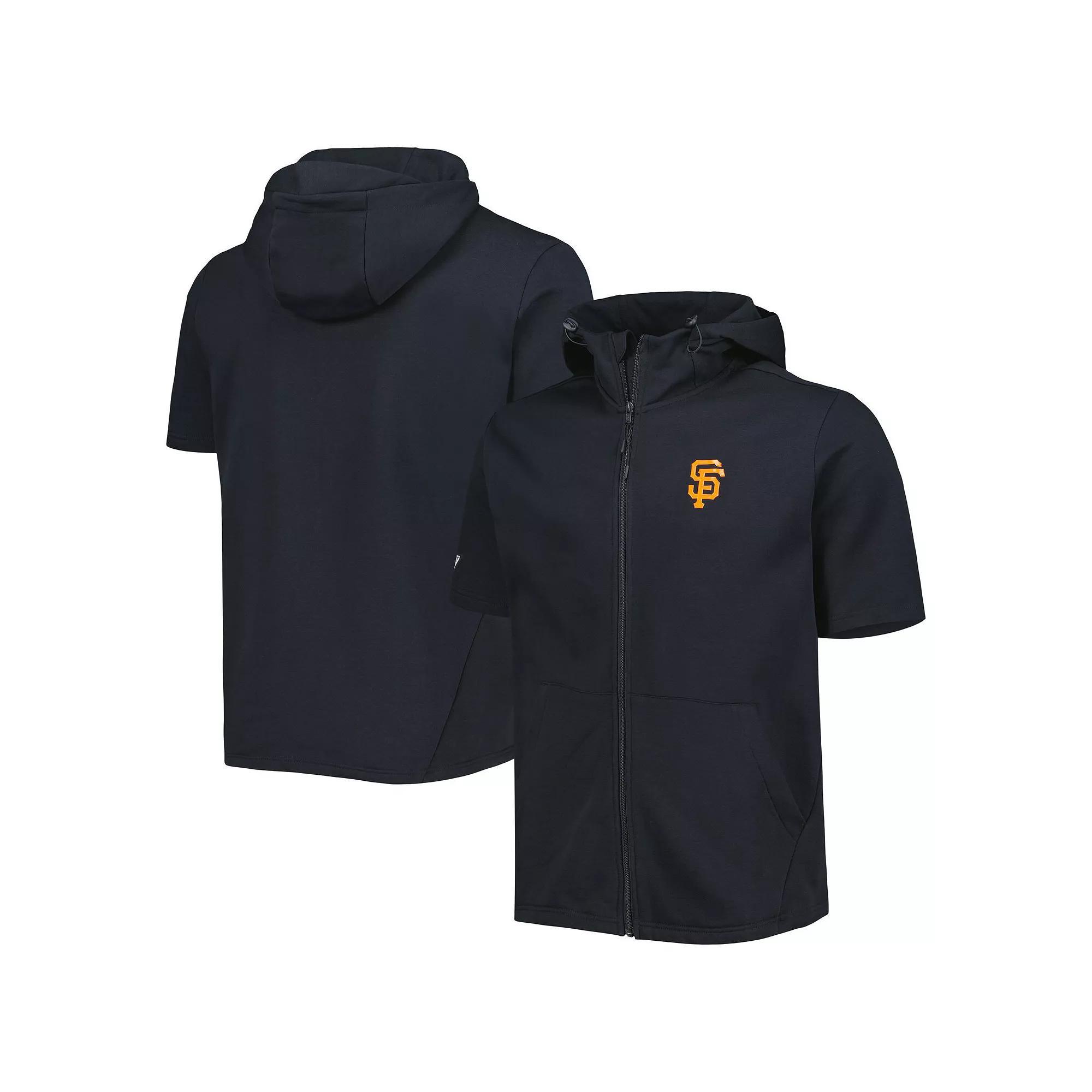 Men's Levelwear Black San Francisco Giants Recruit Full-Zip Short Sleeve Hoodie,  Product Image