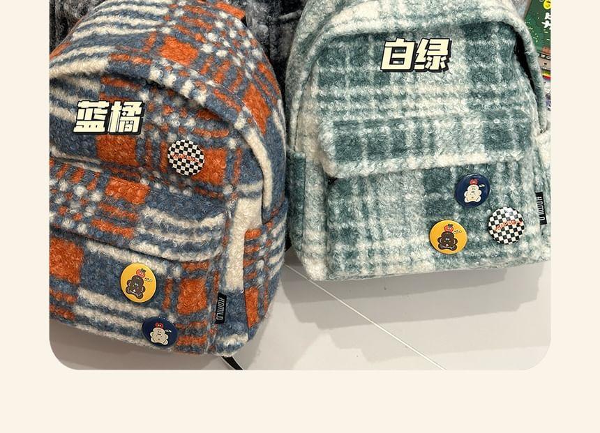 Plaid Backpack / Bag Charm / Set Product Image