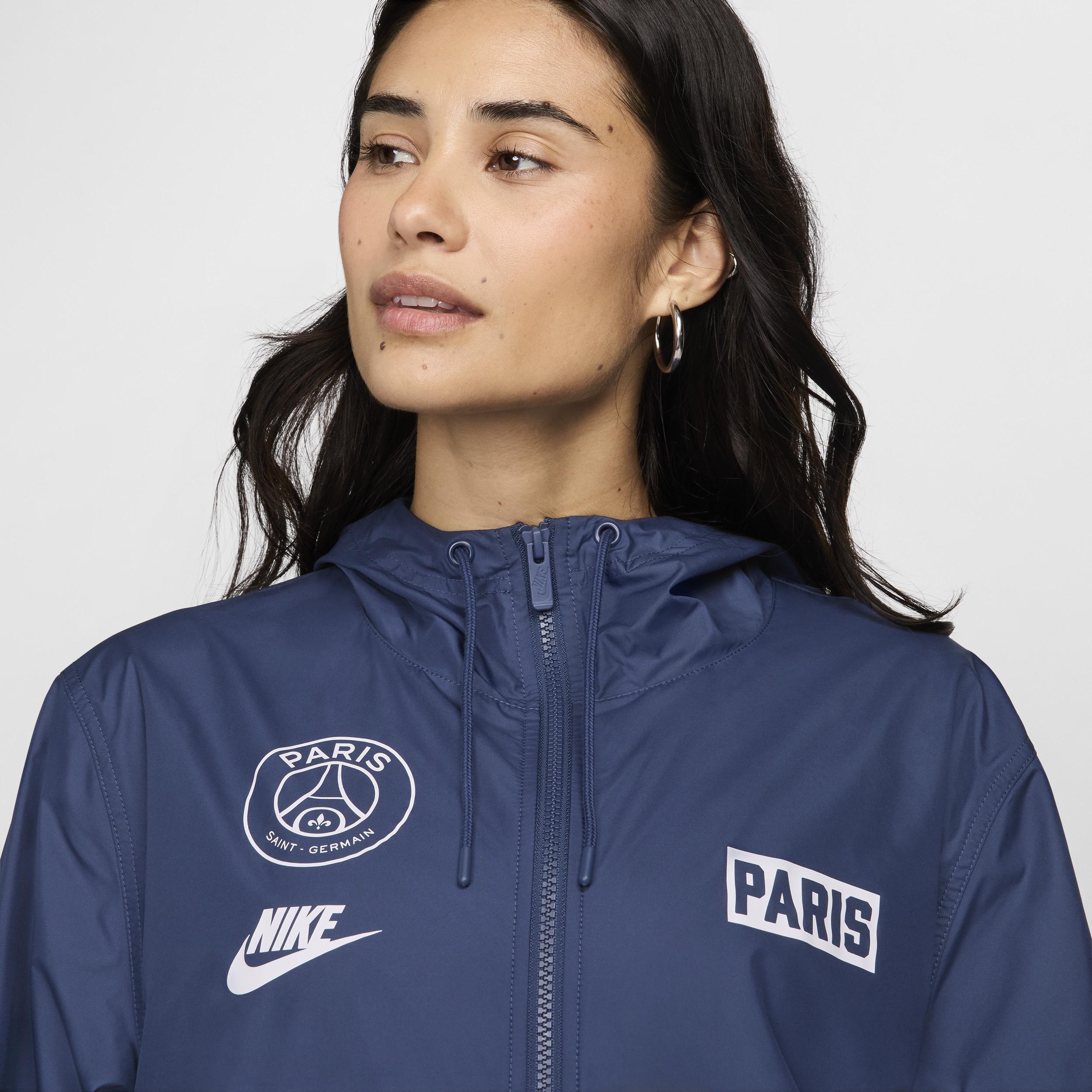 Paris Saint-Germain Essential Repel Nike Women's Soccer Woven Hooded Jacket Product Image