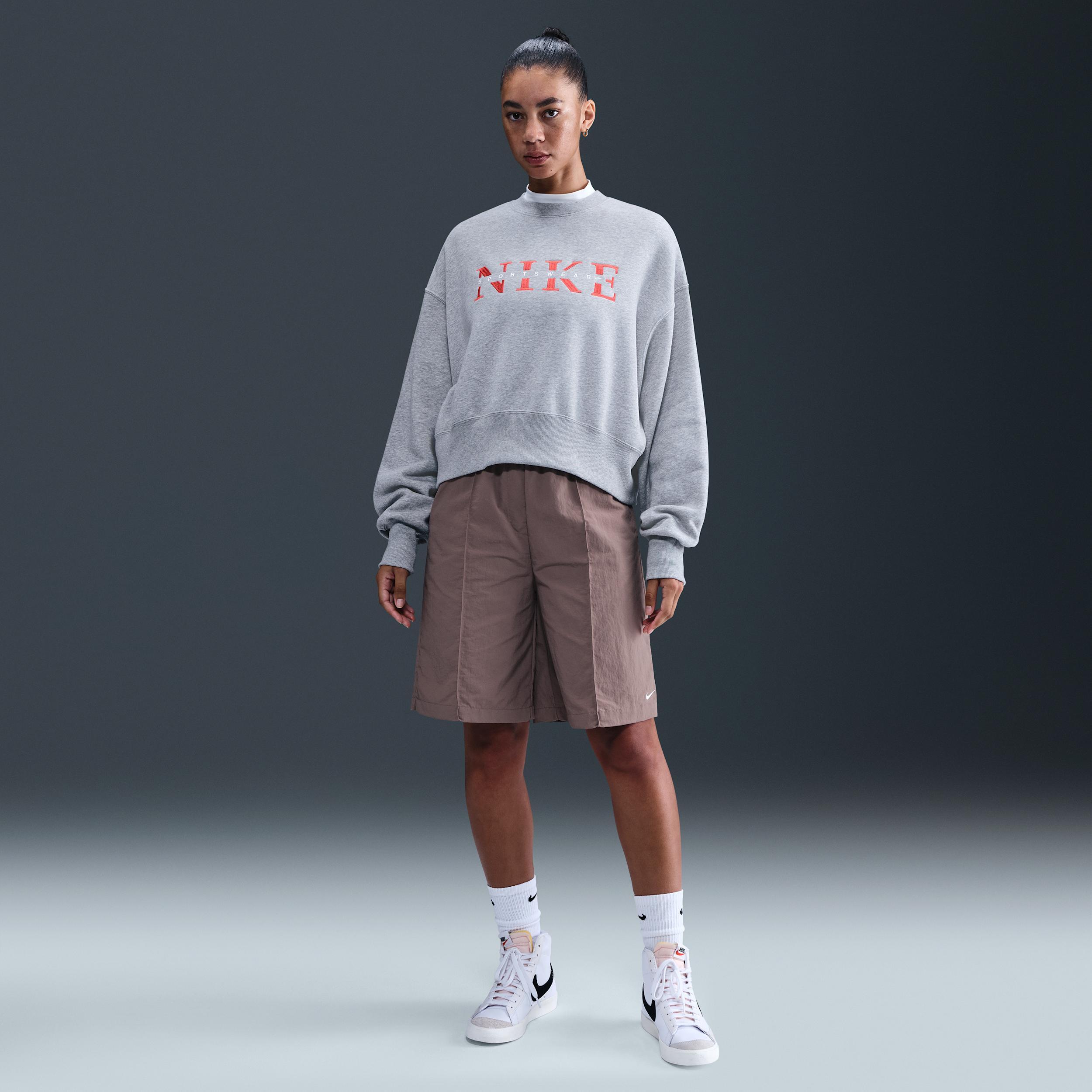 Womens Nike Sportswear Phoenix Fleece Oversized Crew-Neck Sweatshirt | IH4056-063 Product Image