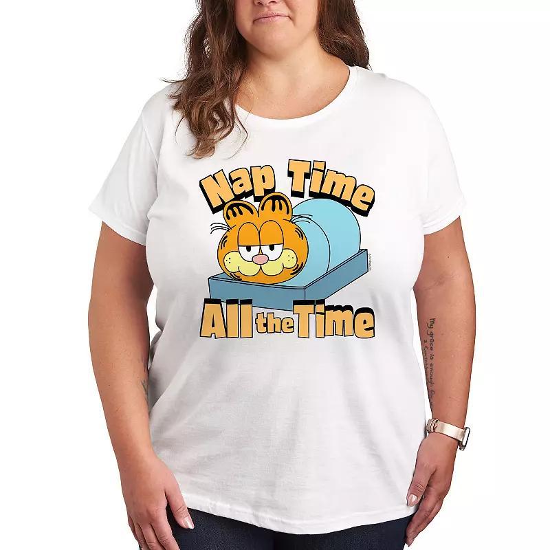 Plus Garfield Nap Time All The Time Graphic Tee, Women's,  Product Image