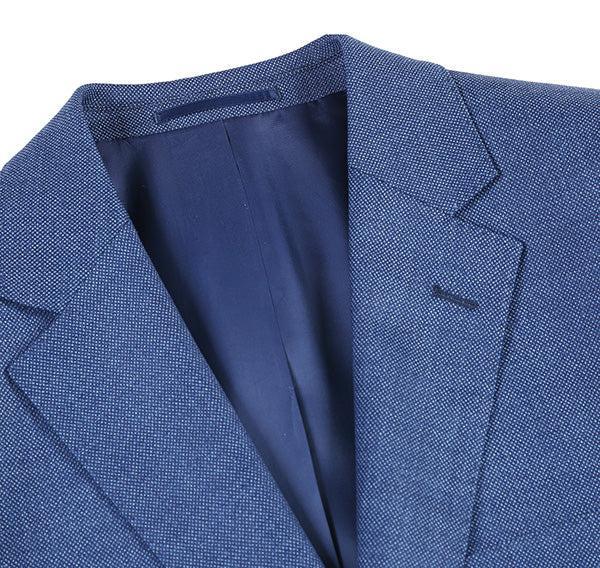 Classic Regular Fit 2 Piece Wool Dress Suit in Blue Product Image