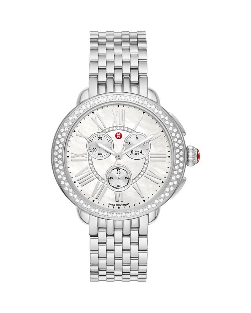 Womens Serein Stainless Steel, Mother-Of-Pearl & 0.62 TCW Diamond Chronograph Watch/38MM x 40MM Product Image