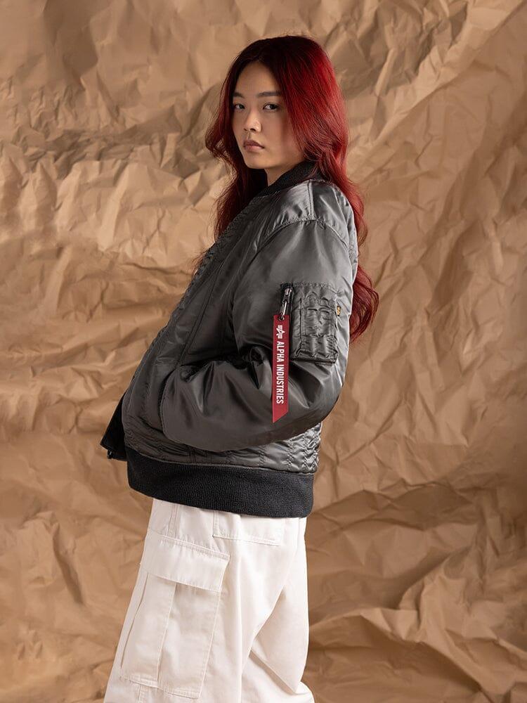 WOMEN'S MA-1 SHIRRING BOMBER JACKET Female Product Image