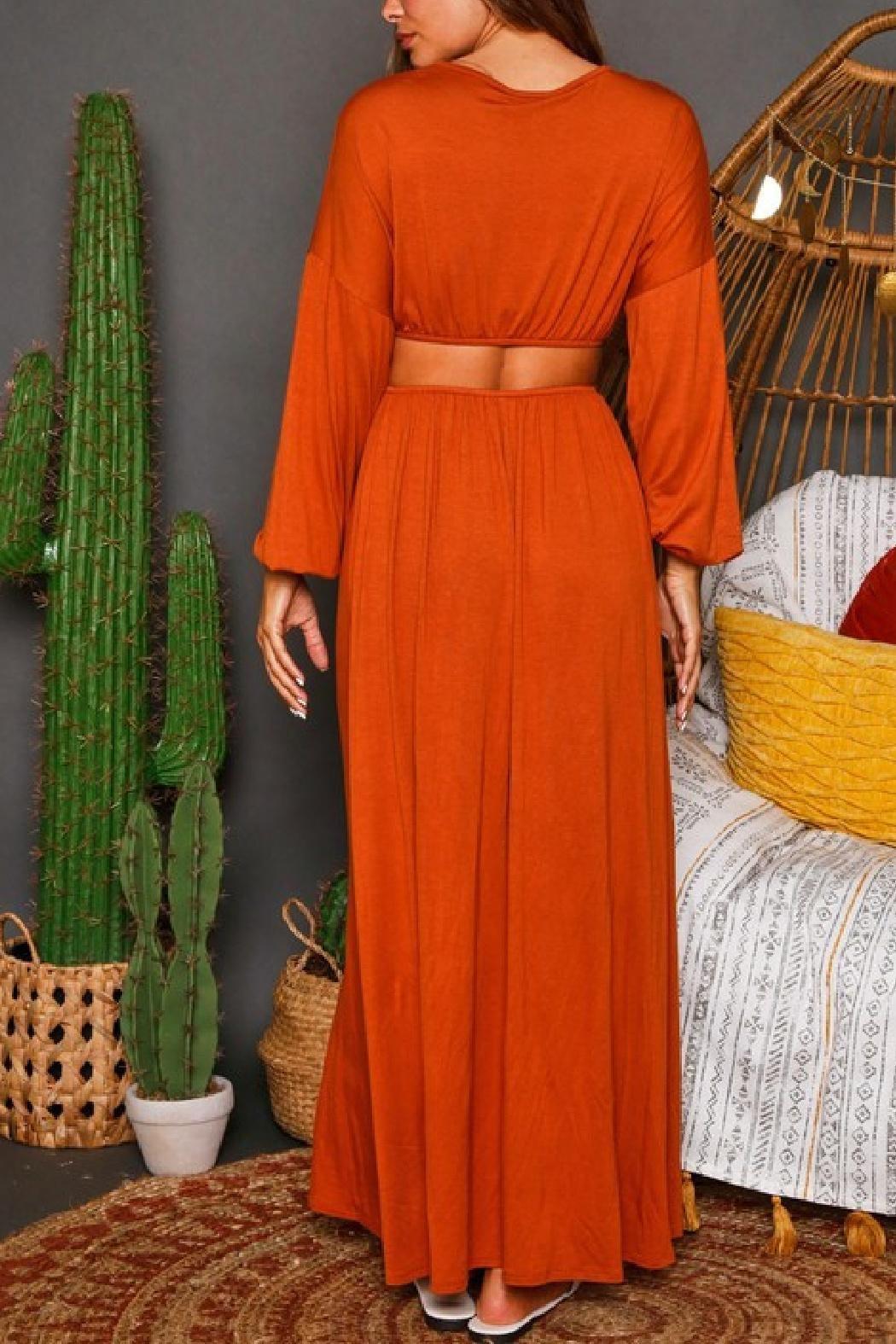 Cutout Waist Maxi Dress Product Image