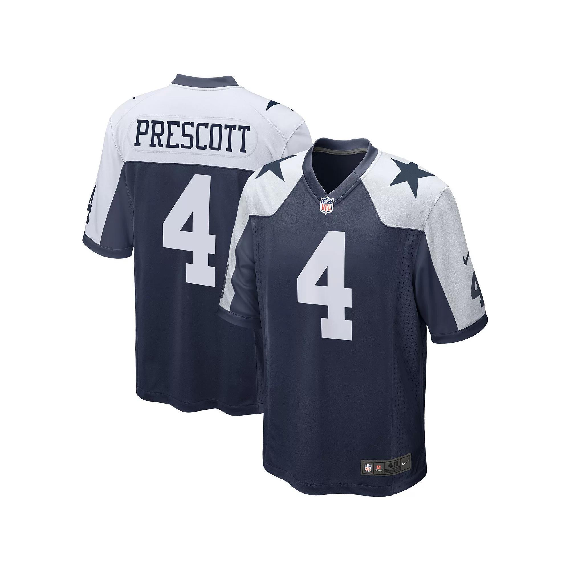 Men's Nike Dak Prescott Navy Dallas Cowboys Alternate Game Team Jersey,  Product Image