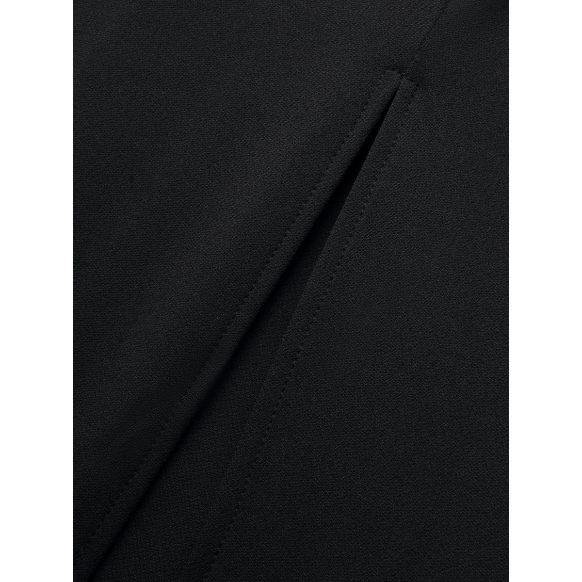 Plus Size Rhinestone V Neck Split Hem Dress Black Women Cocktail Rhinestone detailing V-neck Sleeveless Curvy BloomChic 28/5X Product Image