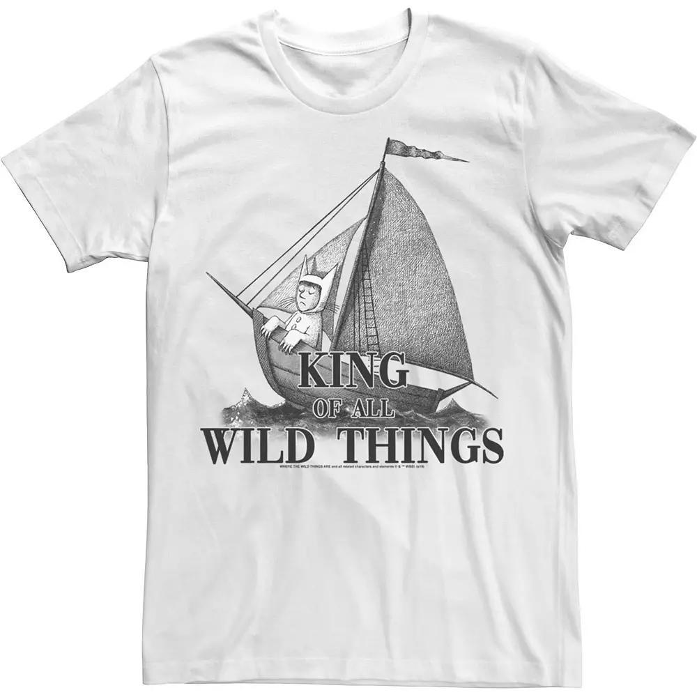Men's Where The Wild Are King Of All Wild Things Poster Tee,  Product Image