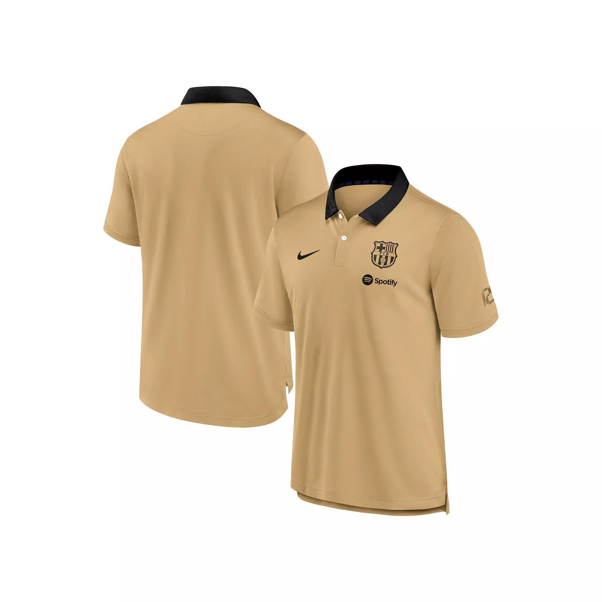 Men's Nike Gold Barcelona 2024/25 Performance 2.0 Polo, Size: Small, Bar Gold Product Image