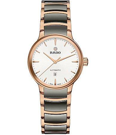 RADO Womens Centrix Automatic Diamonds Two Tone Stainless Steel Bracelet Watch Product Image