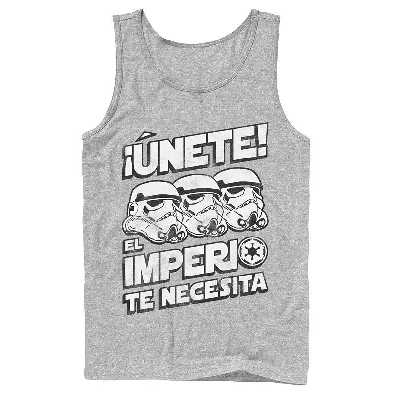 Men's Star Wars Unete El Imperio Te Necesita Stormtrooper Faded Portrait Tank Top,  Product Image