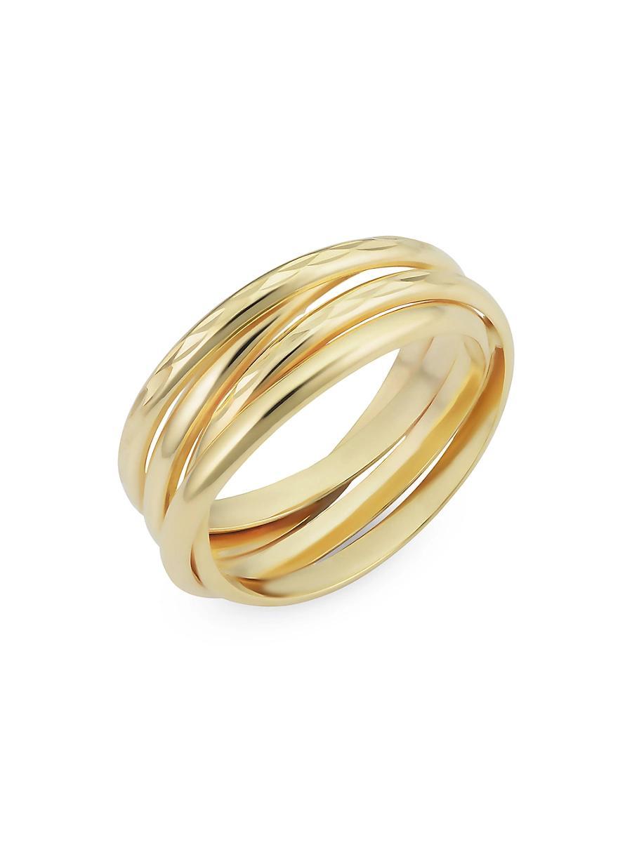 Womens 14K Yellow Solid Gold Echelon Ring Product Image