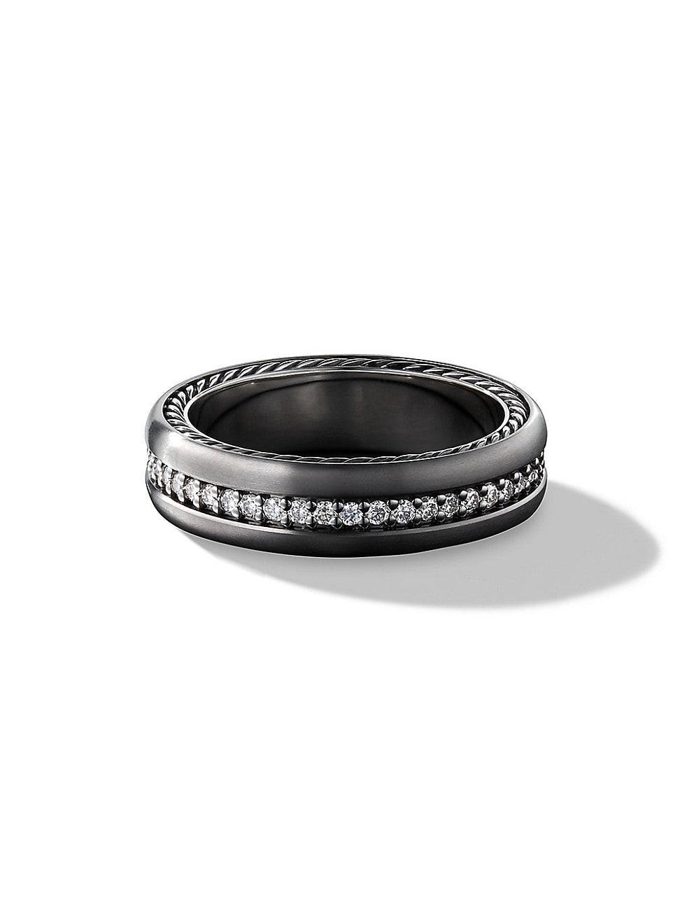 Mens Streamline Band Ring in Grey Titanium Product Image