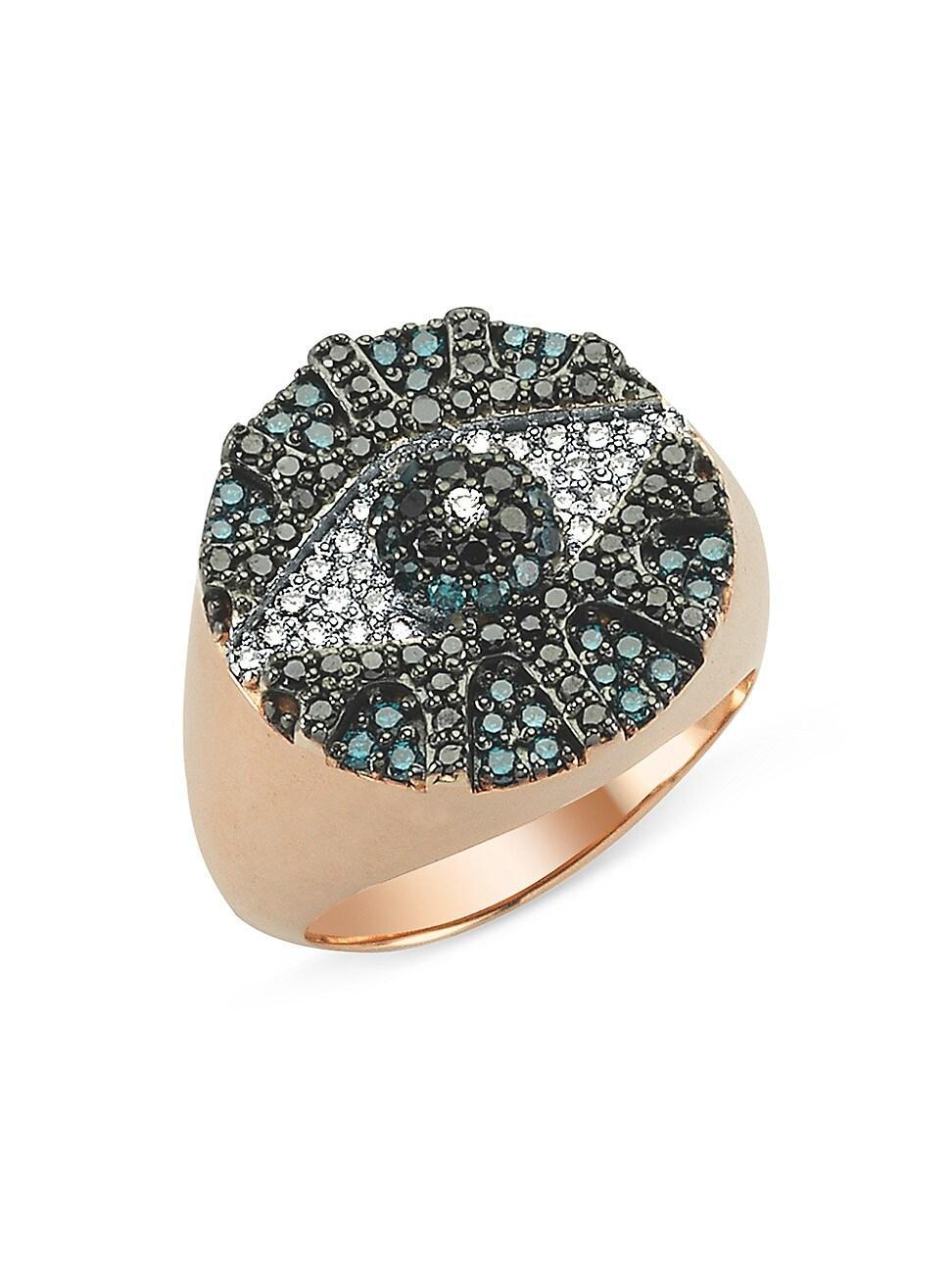 Womens Eye Light 14K Rose Gold & 0.6 TCW Diamond Ring Product Image