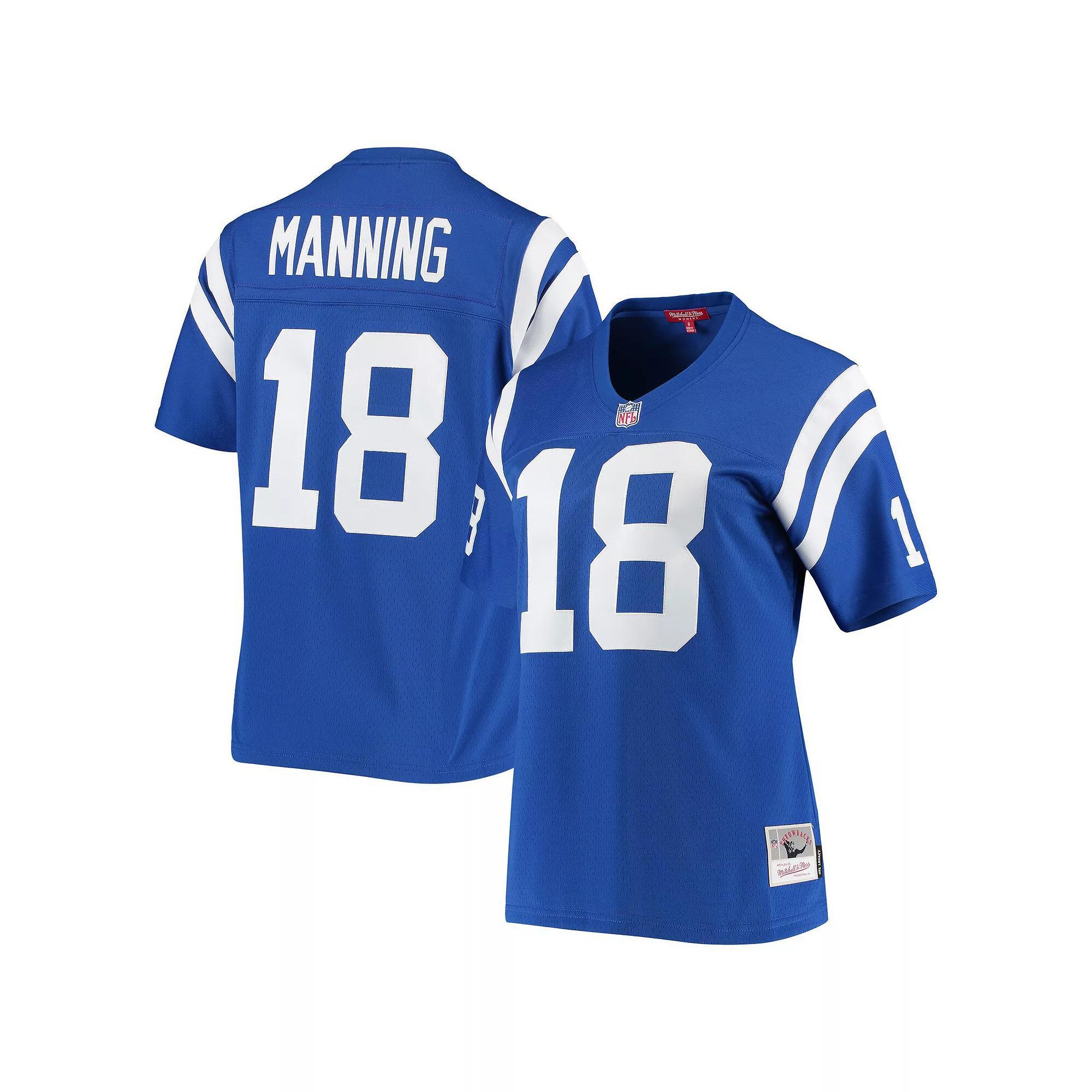 Women's Mitchell & Ness Peyton Manning Royal Indianapolis Colts 1998 Legacy Replica Jersey, Size: Small, Blue Product Image
