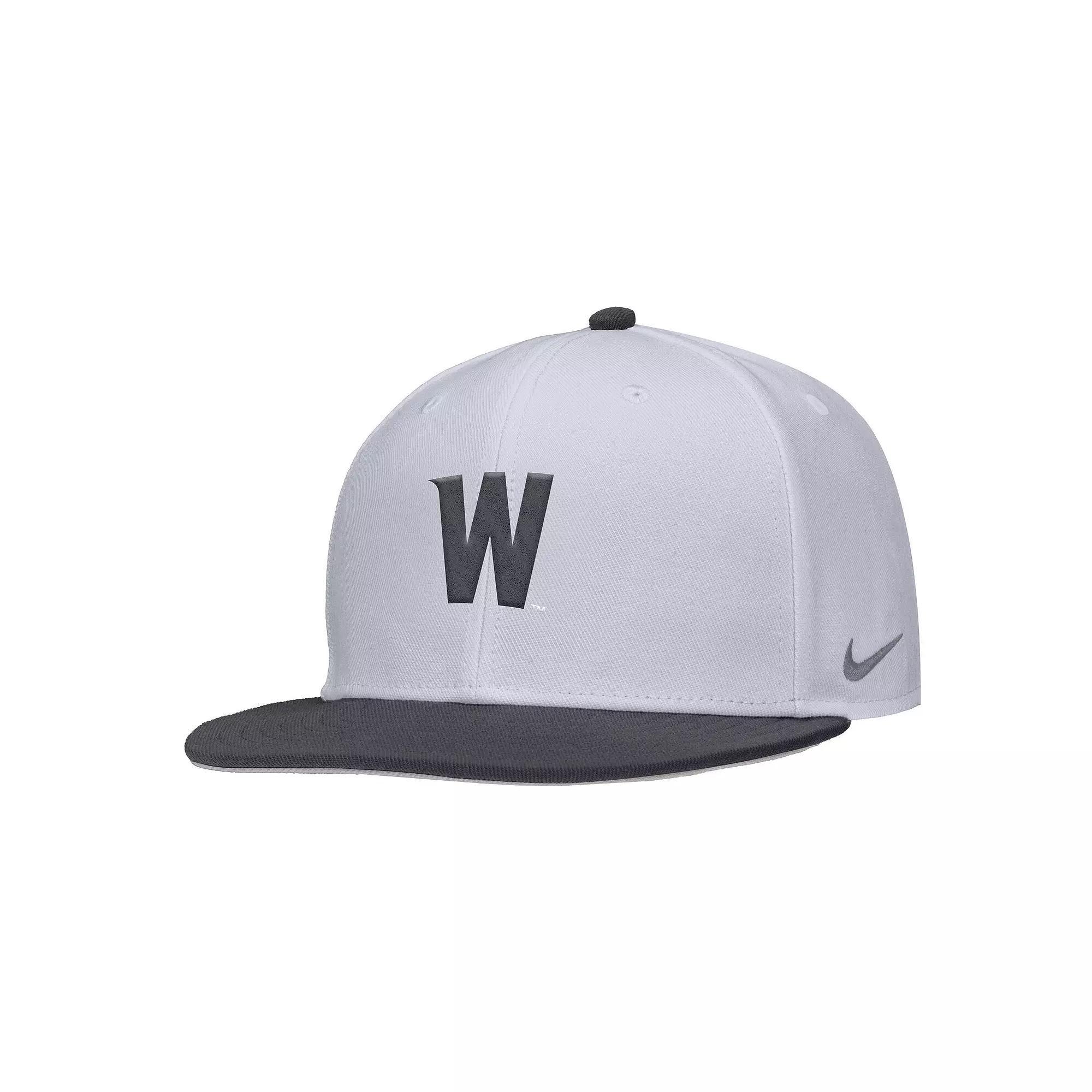 Men's Nike White Washington State Cougars On-Field Baseball Performance Fitted Hat,  Product Image
