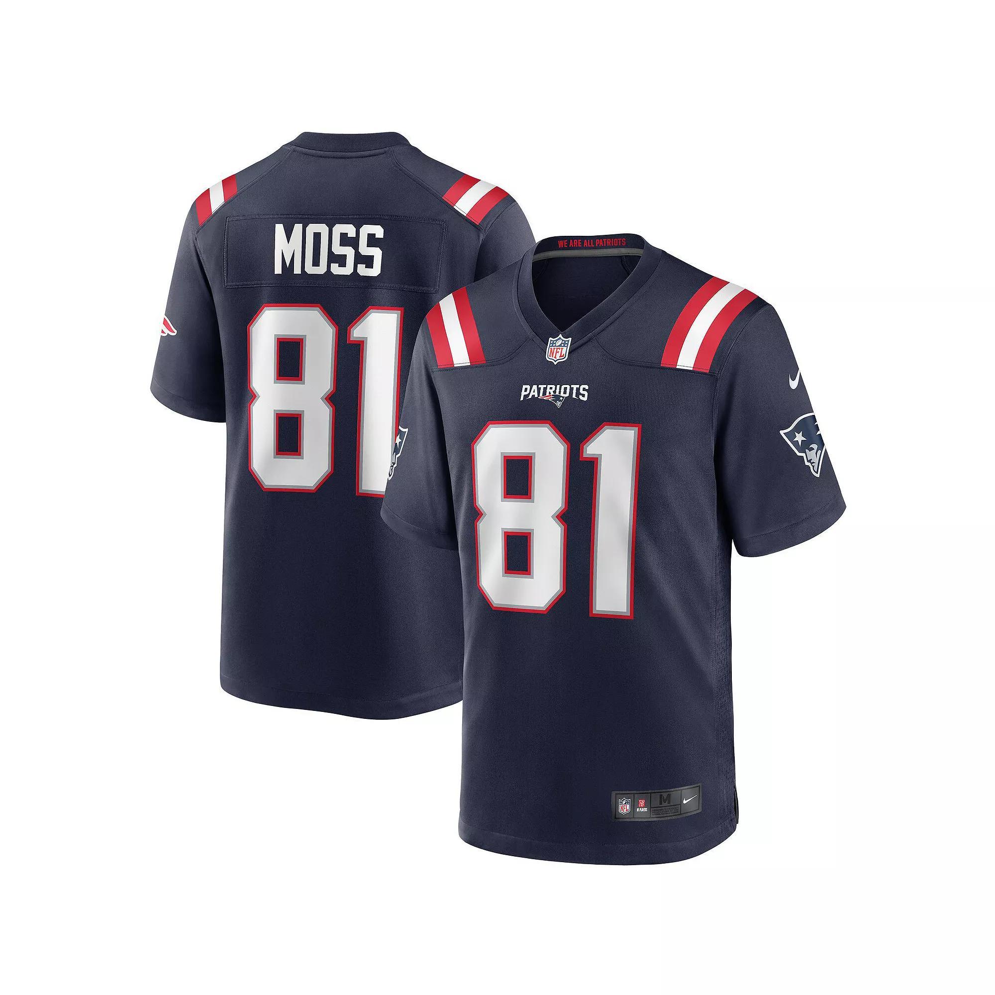 Men's Nike Randy Moss Navy New England Patriots Game Retired Player Jersey,  Product Image