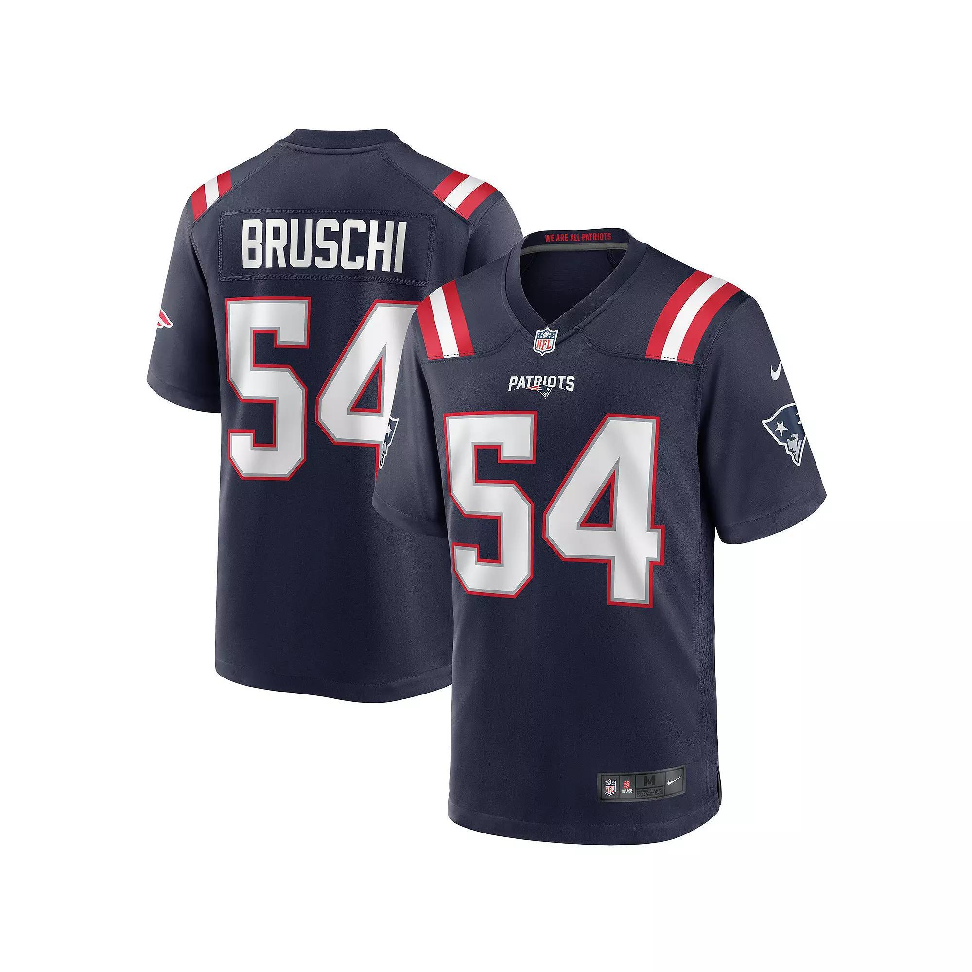 Men's Nike Tedy Bruschi Navy New England Patriots Game Retired Player Jersey,  Product Image