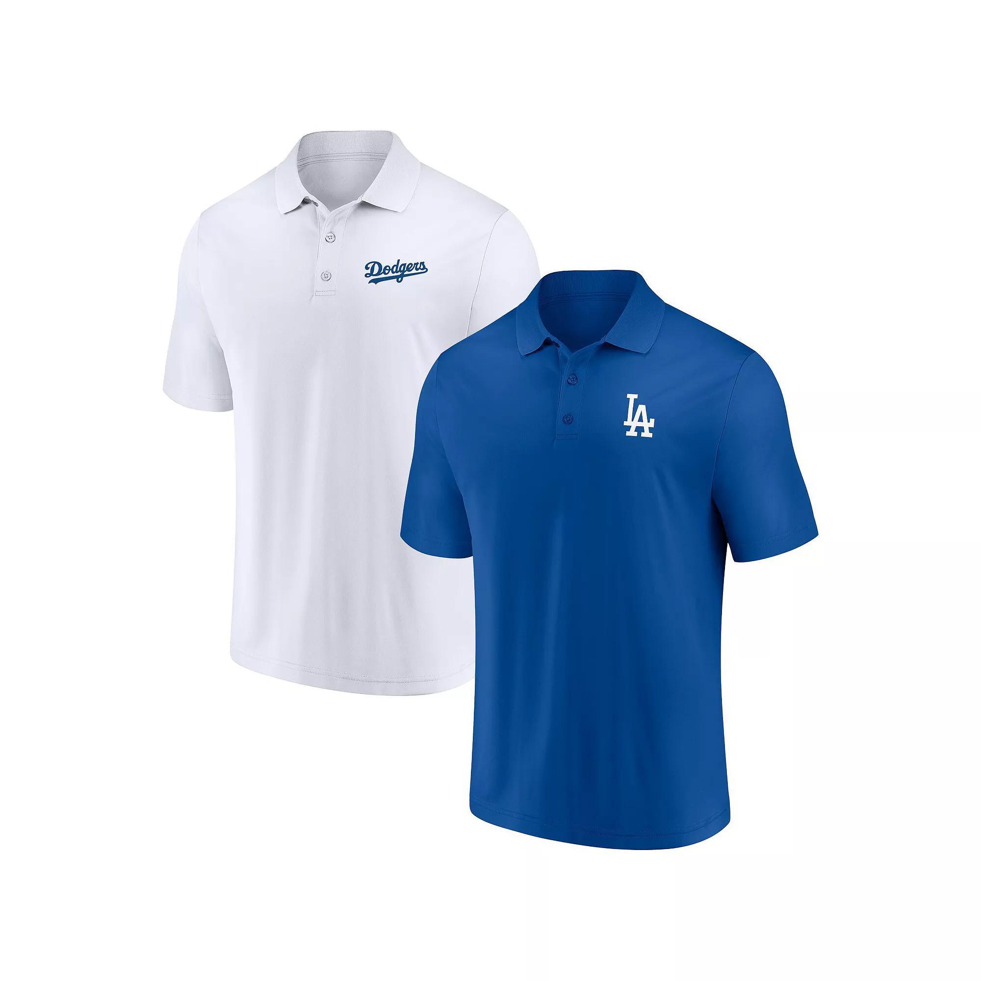 Men's Fanatics Branded Royal/White Los Angeles Dodgers Dueling Logos Polo Combo Set, Size: Small, Blue Product Image