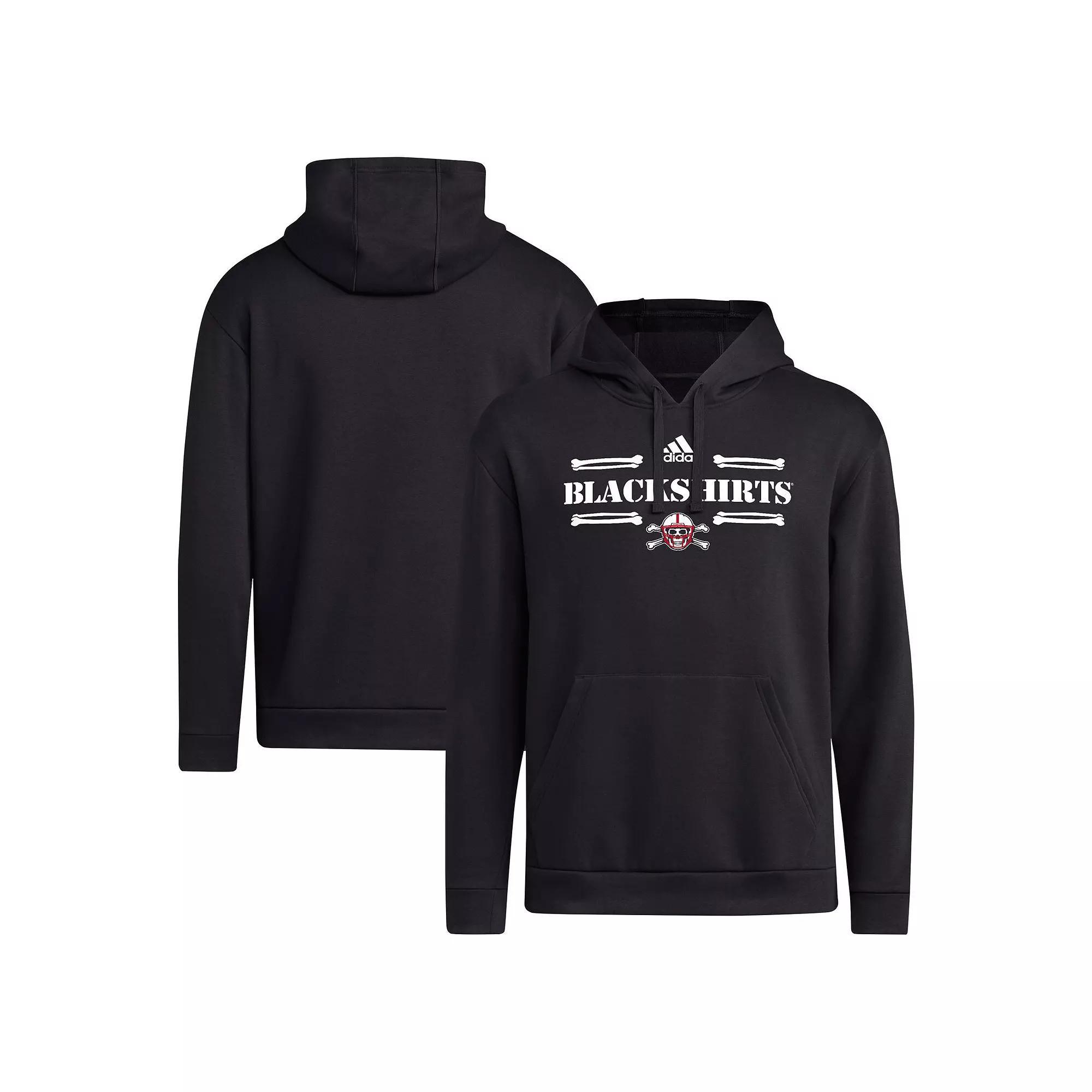 Men's adidas Black Nebraska Huskers Blackshirts Pullover Hoodie, Size: Medium Product Image