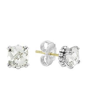 Lagos Sterling Silver Caviar Color Prism White Topaz Stud Earrings Product Image