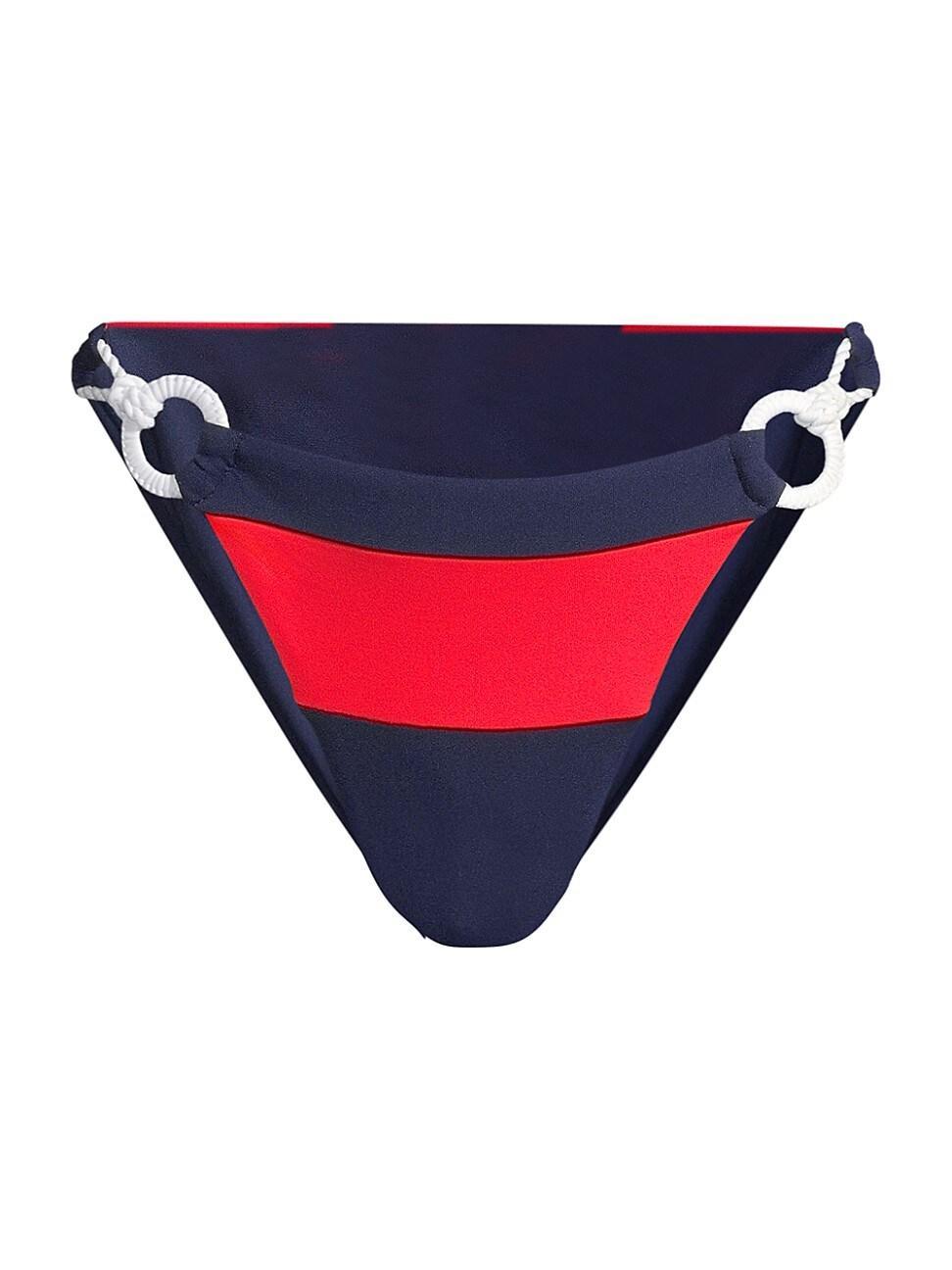 Womens Babe Striped Triangle Bikini Top Product Image