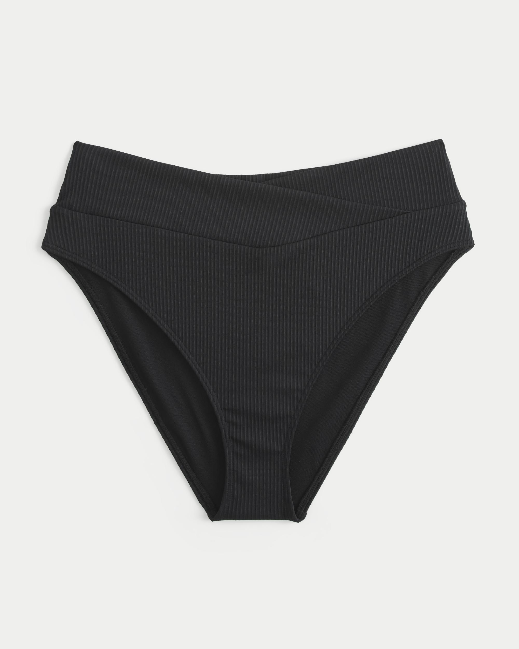 Ribbed High-Waist Bikini Bottom Product Image