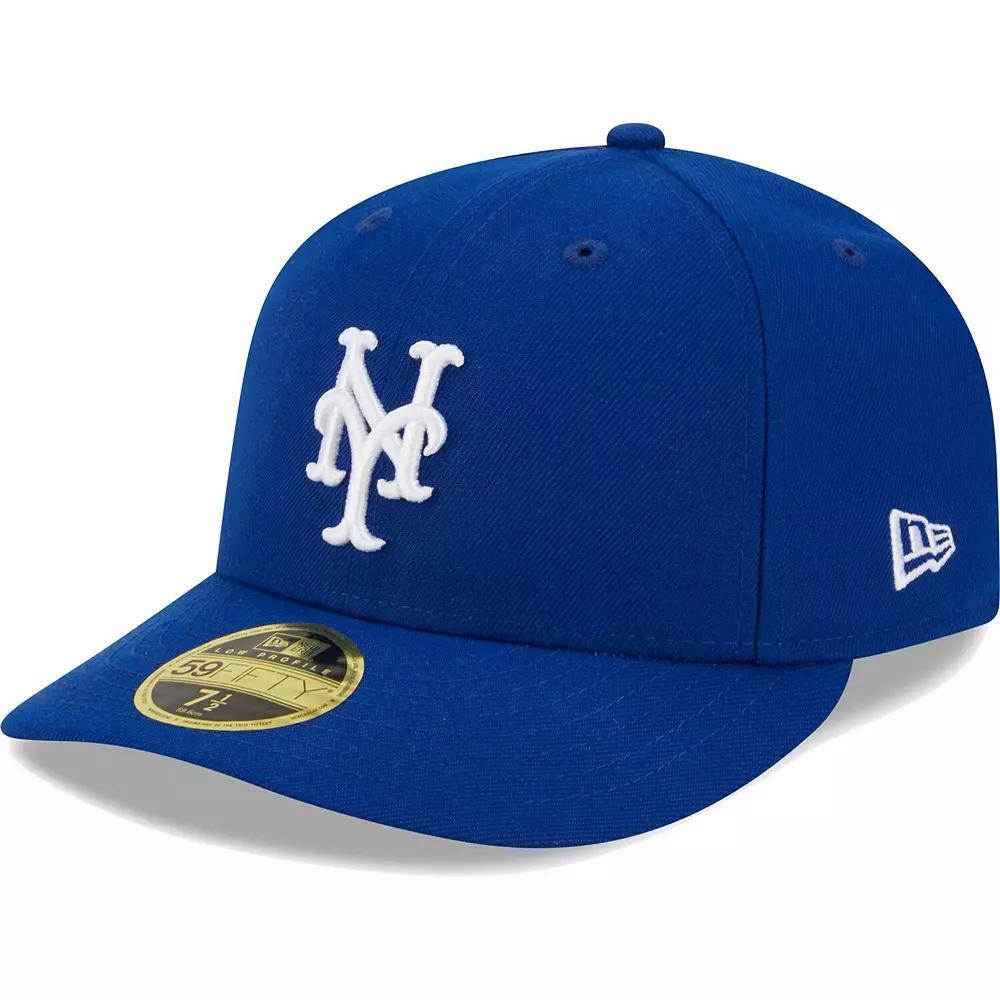 Men's New Era Royal New York Mets White LogoÂ Low Profile 59FIFTY Fitted Hat,  Product Image