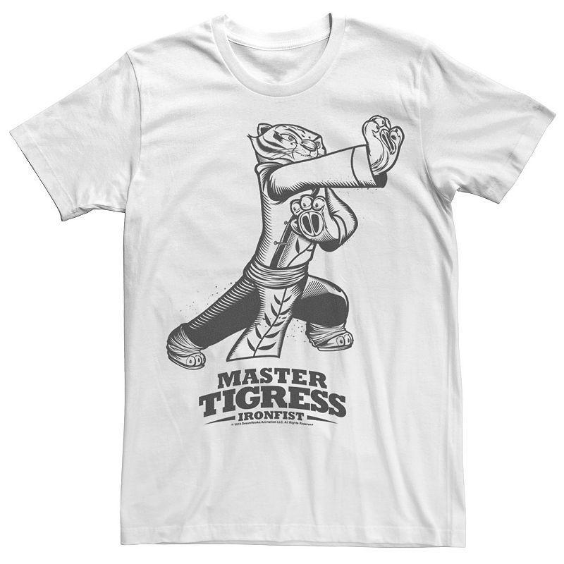 Men's Kung Fu Panda Master Tigress Iron Fist Tee, Size: Small, White Product Image