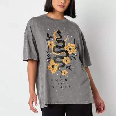 Juniors Year Of The Snake Tee Womens Crew Neck Short Sleeve Graphic T-Shirt Product Image