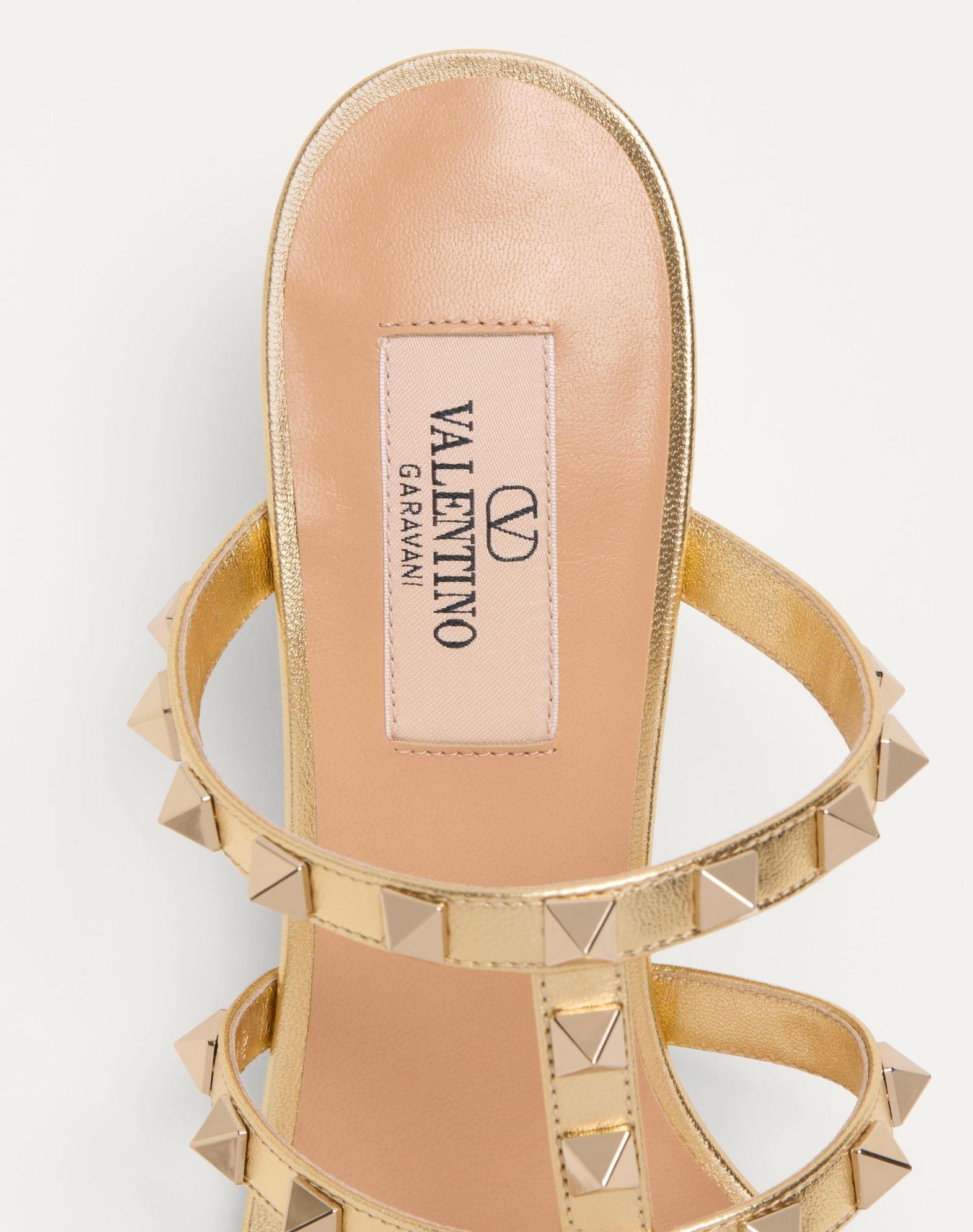 Rockstud Slide Sandal In Laminated Nappa 60Mm Product Image