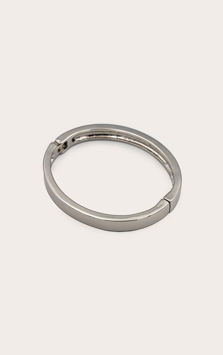 Silver Chunky Clasp Bangle Product Image