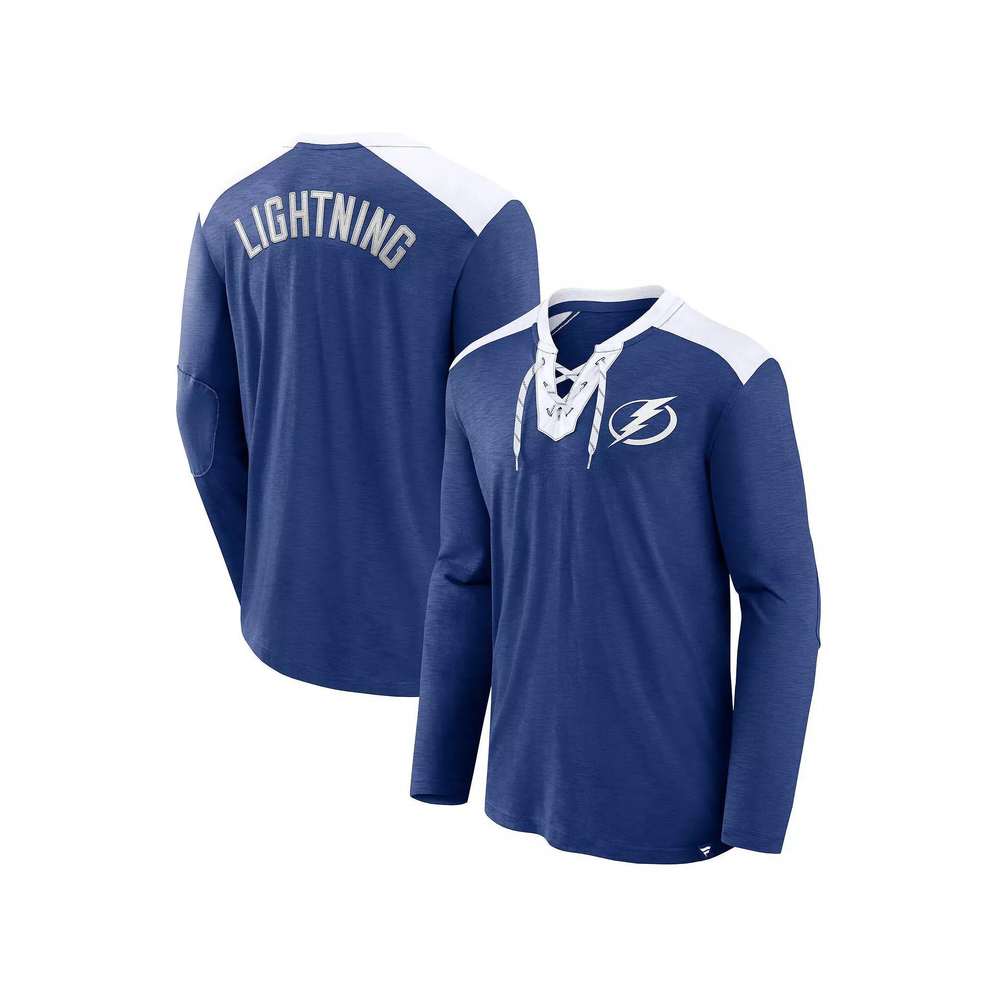 Men's Fanatics Blue Tampa Bay Lightning Iconic Exclusive Long Sleeve T-Shirt,  Product Image
