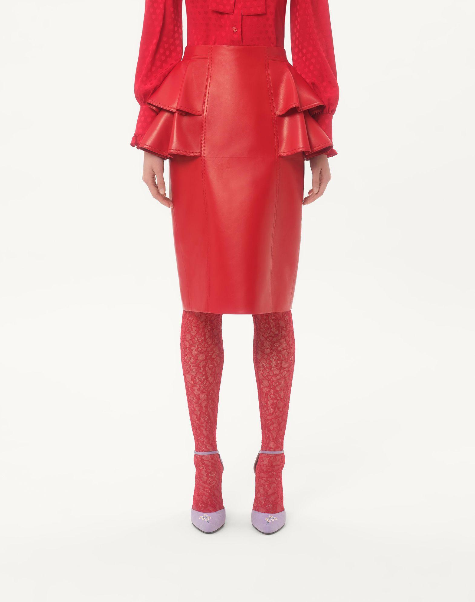 Leather Midi Skirt Product Image