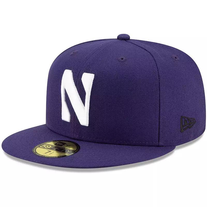 Mens New Era Northwestern Wildcats Primary Team Logo Basic 59FIFTY Fitted Hat Product Image