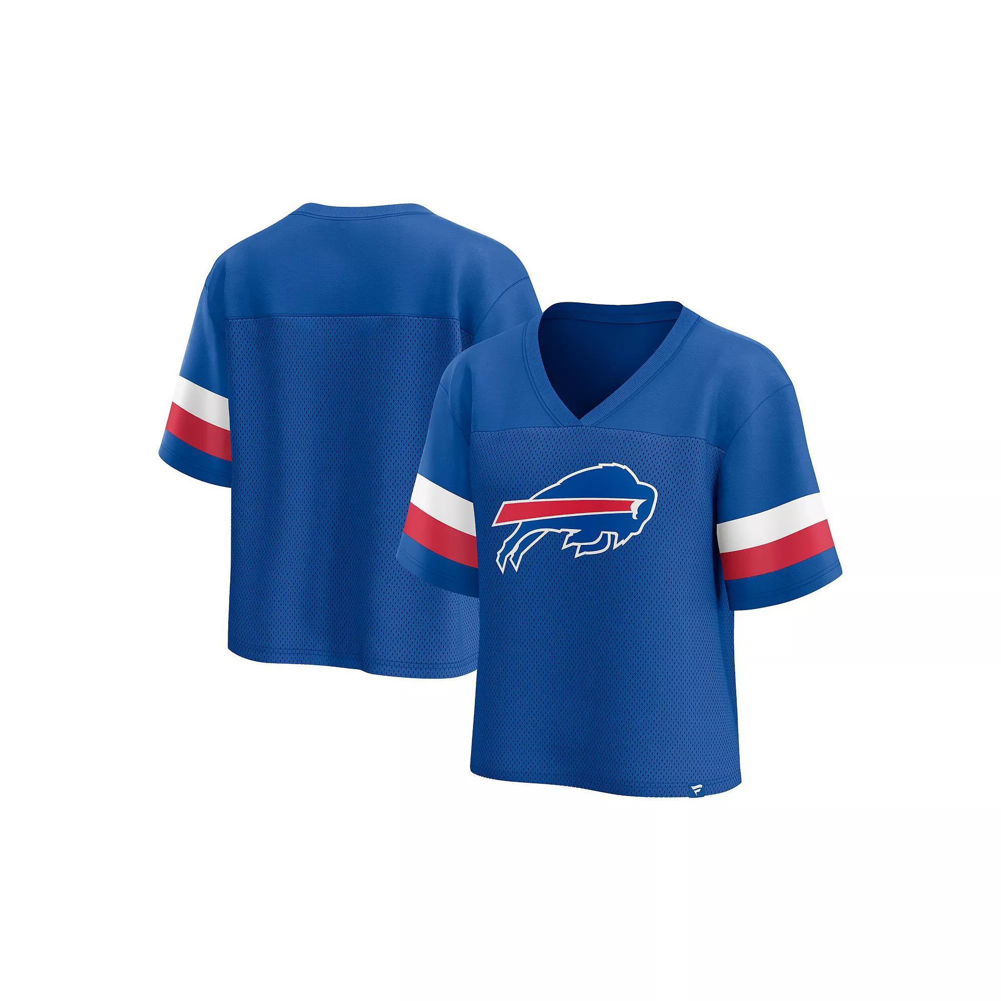 Women's Fanatics Branded Royal Buffalo Bills Established Jersey Cropped V-Neck T-Shirt,  Product Image